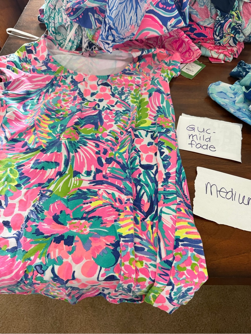Lilly Pulitzer Vibrant Pink Tropical Print dress size medium